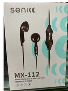 声丽mx-112耳塞式耳机，电脑耳塞超长2米线带麦克风