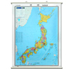 2022日本地图挂图 分洲系列 高清晰防水覆膜不反光 挂杆挂片 办公室家用学习 出国商务 中英文对照