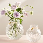 ins风高级感冰川花瓶玻璃透明插花玫瑰鲜花客厅餐桌摆件简约现代