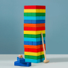 叠叠高抽积木彩虹叠叠乐数字木制益智力玩具桌面亲子游戏拼装儿童