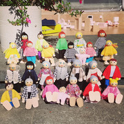 儿童过家家玩具一家6口7口益智早教木质人偶亲子游戏套装