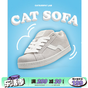 cat&sofa猫与沙发，复古低帮面包鞋板鞋，男夏季国潮牌情侣鞋子