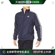 日本直邮adidas 三条纹风衣夹克 IXG12 户外黑色O