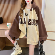 设计感小众卫衣外套女秋冬季韩版宽松bf慵懒风加绒加厚棒球服开衫