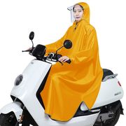 带袖雨衣电动车摩托车雨披单人加大加厚男女士，成人双帽檐骑行雨衣