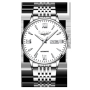 瑞士镂空机械手皮带手表，品牌男夜光时尚，自动精钢钢带国产腕表
