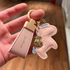 马上有钱钥匙扣创意个性皮革挂件精致汽车钥匙链男女情侣包包挂饰
