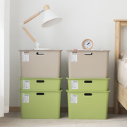 茶花塑料箱收纳盒家用衣物整理箱子大容量车用后备箱办公室文件箱