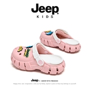 jeep儿童洞洞鞋女童凉拖鞋吉普2024女孩宝宝卡通室内一鞋两穿