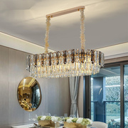 品卡心餐厅吊灯长方形水晶灯创意个性后现代简约吧台饭厅餐桌客厅