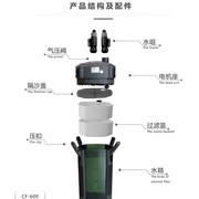 缸外置创星过滤桶，cf1200水族箱鱼缸，过滤器设备缸cf800前置静音