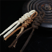 藏区羊皮绳绳卡子特色民族风西藏原生态脏脏串佛珠配饰侧挂记数坠
