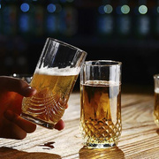 威士忌酒杯水杯钻石花纹，酒杯啤酒杯柠檬，水杯牛奶杯水晶玻璃果汁杯