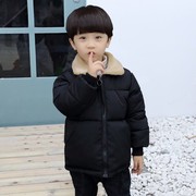 男童棉衣2021冬装儿童中长款毛领棉服外套厚棉袄韩版童装上衣