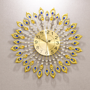 欧式太阳钟表挂钟客厅个性创意时尚挂表家用现代简约大气静音时钟