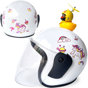儿童头盔帽四季款男生女孩通用小孩中学生可爱卡通电动车半盔