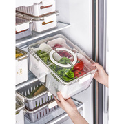 保鲜盒塑料冰箱专用食品级，厨房蔬菜食物收纳盒长方形，密封盒子商用