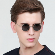 男女士太子镜，复古太阳眼镜个性小圆框潮墨镜，防紫外线超小圆形镜