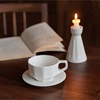 木墨生活厚白意式咖啡杯陶瓷杯大容量，马克杯拿铁拉花咖啡杯套装