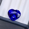 天然坦桑石裸石38.99ct，21.34-19-14.7mm，大克拉满火彩的爱心