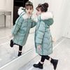 女童棉服2023韩版儿童洋气加厚棉衣中长款冬装，棉袄中大童外套