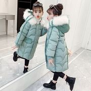 女童棉服2023韩版儿童洋气，加厚棉衣中长款冬装，棉袄中大童外套