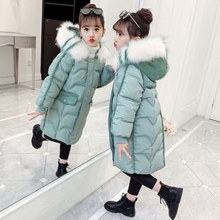女童棉服2023韩版儿童，洋气加厚棉衣，中长款冬装棉袄中大童外套