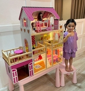 木制过家家女儿童房子玩具屋木质大型豪华别墅玩具娃娃屋仿真