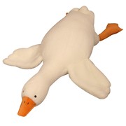 可爱大白鹅玩偶抱枕公仔超大床上睡觉毛绒玩具，布节日(布节日)礼物鹅