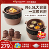 小熊电炖炖锅家用紫砂燕窝，隔水炖盅全自动煲汤大容量养生陶瓷砂锅