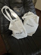 Rockrio/Rarelicold 白色字母帆布袋单肩购物袋