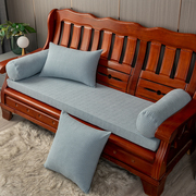 实木沙发坐垫四季红木椅，坐垫加厚海绵垫子防滑可拆洗老式长椅垫子
