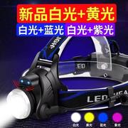 户外强光led照明头灯usb，充电头戴式t6挥手感应多功能超亮远射钓鱼