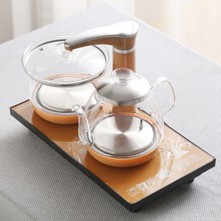 全自动上水加水智能玻璃电热烧水壶，茶具家用平板电磁泡茶炉三合一