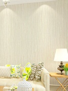 纯色素色墙纸卧室温馨客厅3d立体酒店无纺布，现代简约竖条纹壁纸