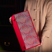 红色结婚年货陶瓷花瓶工艺品摆件高档精美盒收纳空盒包装定制