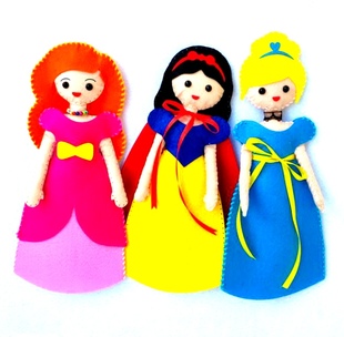 儿童手工diy材料包不织布艺作业女孩玩具手工缝制玩偶公主免裁剪
