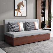 沙发床两用客厅多功能双人，单人简约卧室伸缩小户型，网红实木折叠床