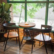 阳台休闲茶桌椅，欧式复古铁艺奶茶咖啡店凉台，院子休息区小圆桌组合