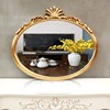 异形复古金色欧美式浴室镜椭圆形壁挂卫浴镜壁挂镜化妆镜子玄关镜