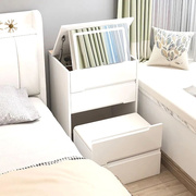 实木梳妆台小型卧室现代简约小户型，迷你翻盖化妆台床头收纳柜一体