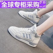 日本真皮鞋女2022高帮板鞋休闲潮鞋春秋季网红运动鞋短靴