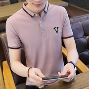 夏季男装短袖T恤有带领青年休闲Polo衫纯棉半袖丅桖韩版上衣服潮
