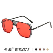 欧美蒸汽朋克眼镜个性侧边挡风墨镜复古潮流跨境太阳眼镜