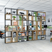 办公室屏风隔断置物花架衣柜收纳欧式实木厚实墙铁艺镂空现代简约