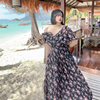 大码沙滩裙海边度假波西米亚，长裙胖mm连衣裙拍照旅游穿搭超仙女