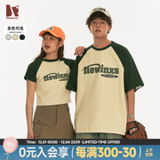 日系字母LOGO印花短袖T恤男女