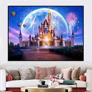 迪士尼城堡钻石画，2024满钻客厅卧室十字绣风景，画浪漫简单贴钻学生