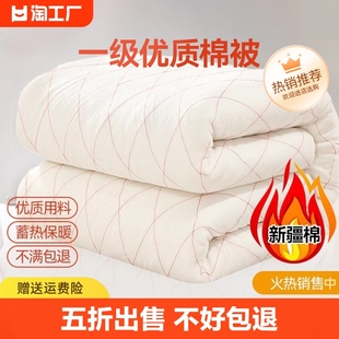 新疆一级长绒棉被棉花被子被芯棉絮床垫被褥子冬被全棉春秋被手工