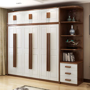 林氏木业新中式实木衣柜家用主，卧室衣柜实木，衣橱三门四门橡木衣柜